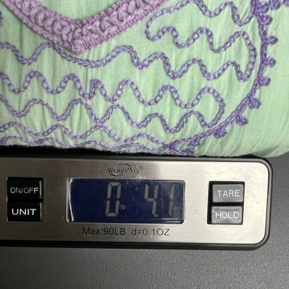 Blue Ginger Embroidered Fringe Tunic Small Boho Beach Coastal Nautical Festival - Picture 11 of 11